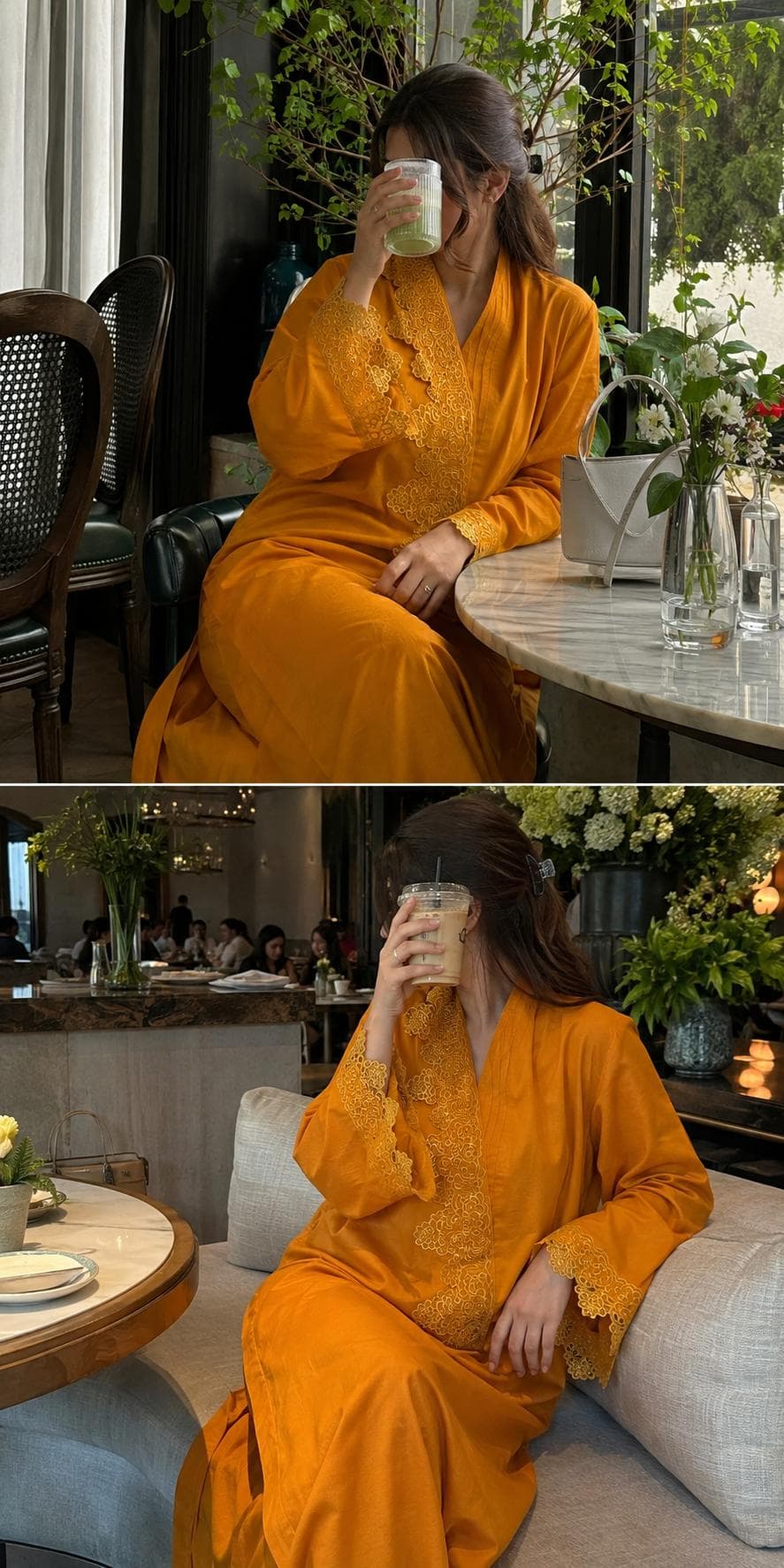 Golden Reverie | Warm Mustard Flared Skirt Set - The Luxe Edit, alternate view